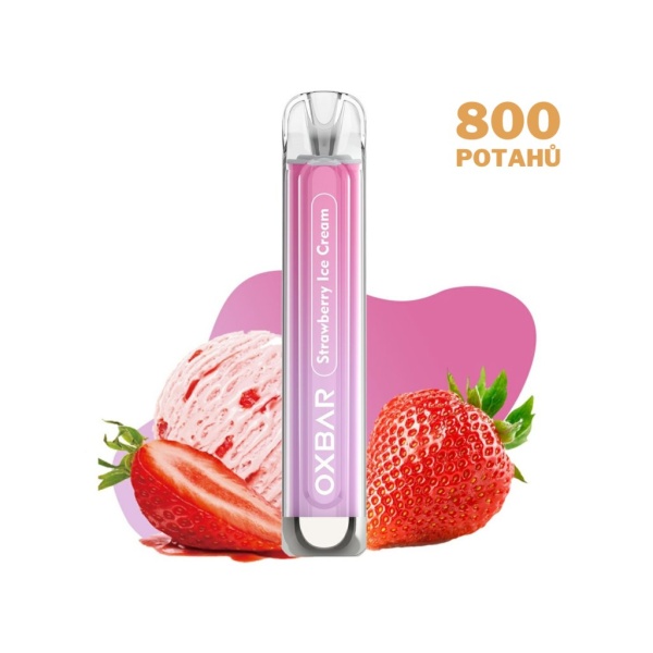 OXVA OXBAR C800 STRAWBERRY ICE CREAM e-cigareta