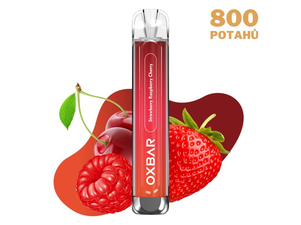 OXVA OXBAR C800 STRAWBERRY RASPBERRY CHERRY e-cigareta