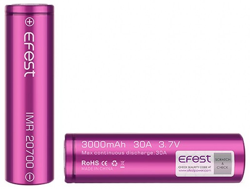 Baterie Efest IMR 20700 - 3000mAh 30A