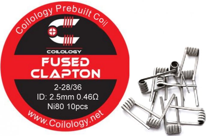 Coilology Fused Clapton předmotané spirálky Ni80 0