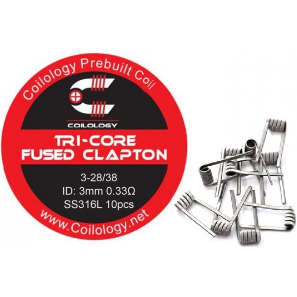 Coilology Tri-Core Fused Clapton předmotané spirálky SS316 0