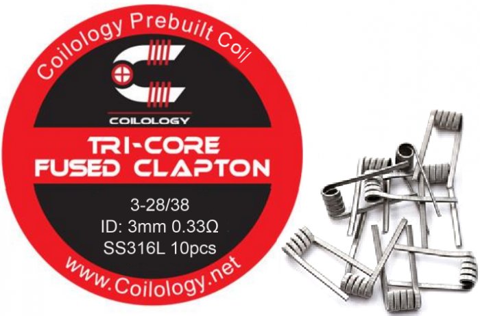 Coilology Tri-Core Fused Clapton předmotané spirálky SS316 0