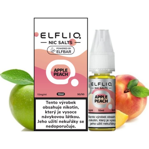 Elf Bar Liquid ELFLIQ Nic SALT Apple Peach 10ml - 10mg