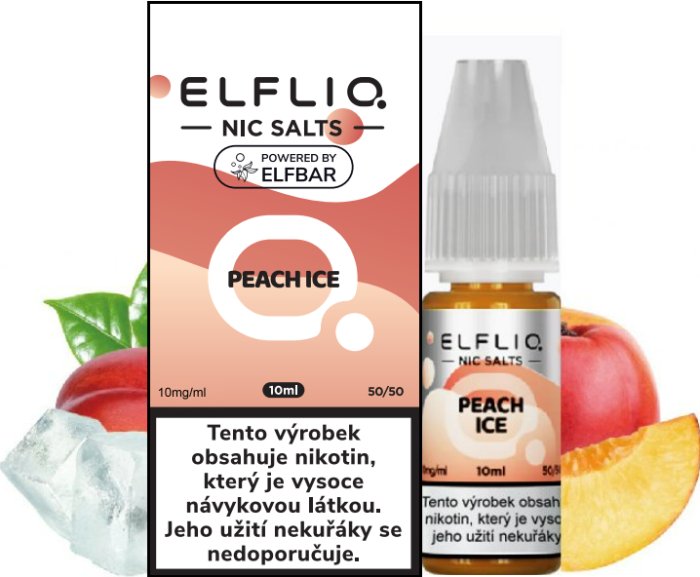 Elf Bar Liquid ELFLIQ Nic SALT Peach Ice 10ml - 10mg