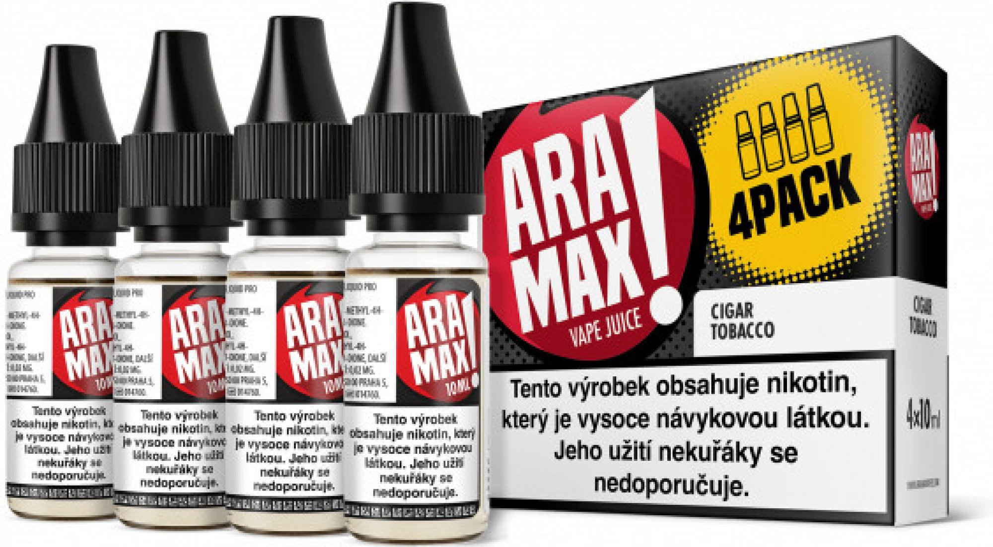 Liquid ARAMAX 4Pack Cigar Tobacco 4x10 ml - 6 mg