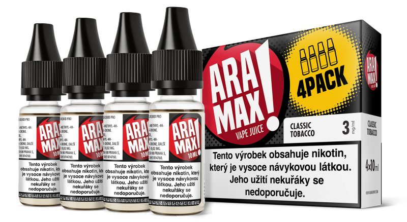 Liquid ARAMAX 4Pack Classic Tobacco - 4x10 ml 3 mg