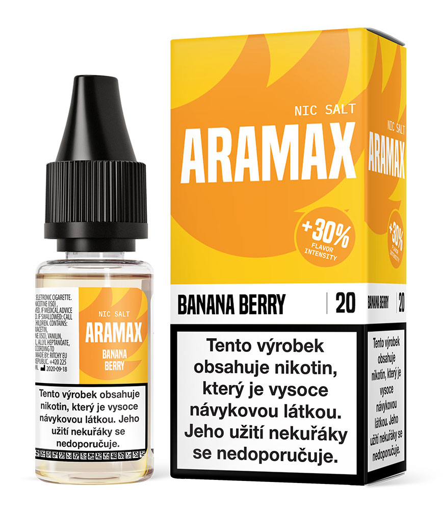 Liquid Aramax Nic Salt - Banana Berry 10ml