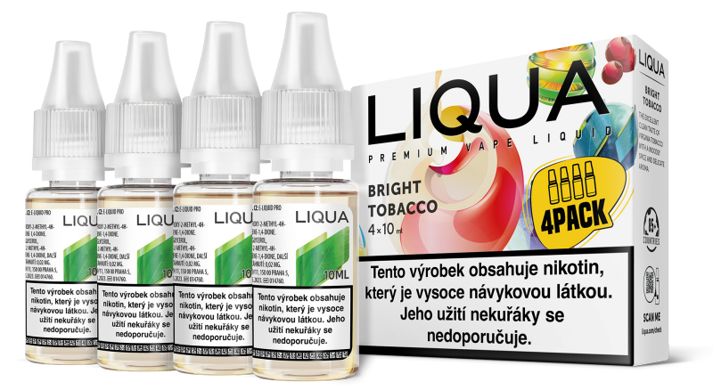 RITCHY Bright tobacco 4x10ml  (čistá tabáková příchuť) - Liquid LIQUA Elements 4Pack - 12 mg