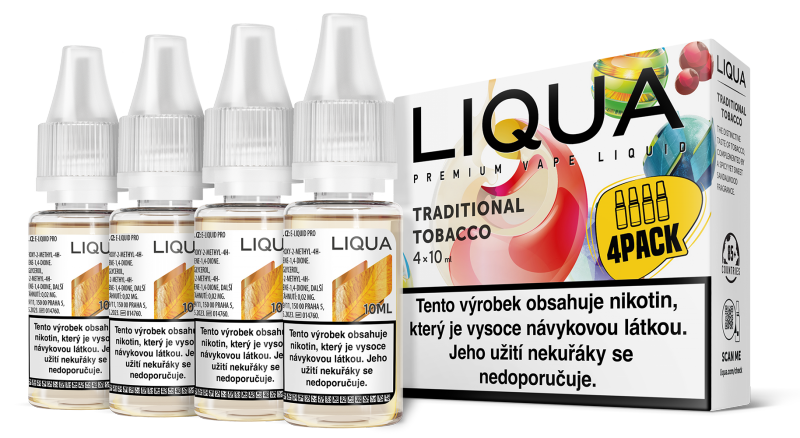 RITCHY Traditional tobacco 4x10ml  (Tradiční tabák) - Liquid LIQUA Elements 4Pack - 3 mg