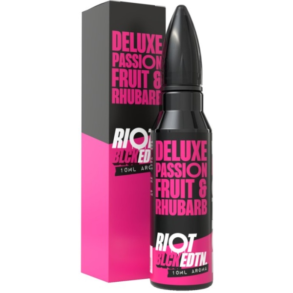 Riot Labs Příchuť Riot Squad BLCK EDTN S&V 10ml Deluxe Passionfruit & Rhubarb (Marakuja s rebarborou)