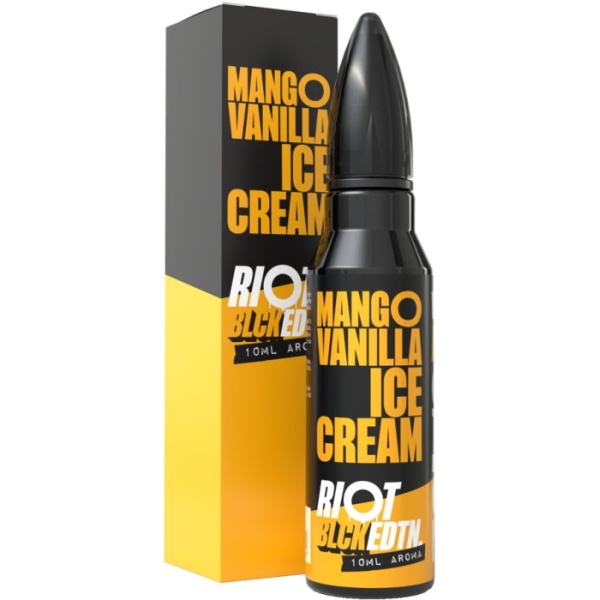 Riot Labs Příchuť Riot Squad BLCK EDTN S&V 10ml Mango Vanilla Ice Cream (Mango s vanilkovou zmrzlinou)