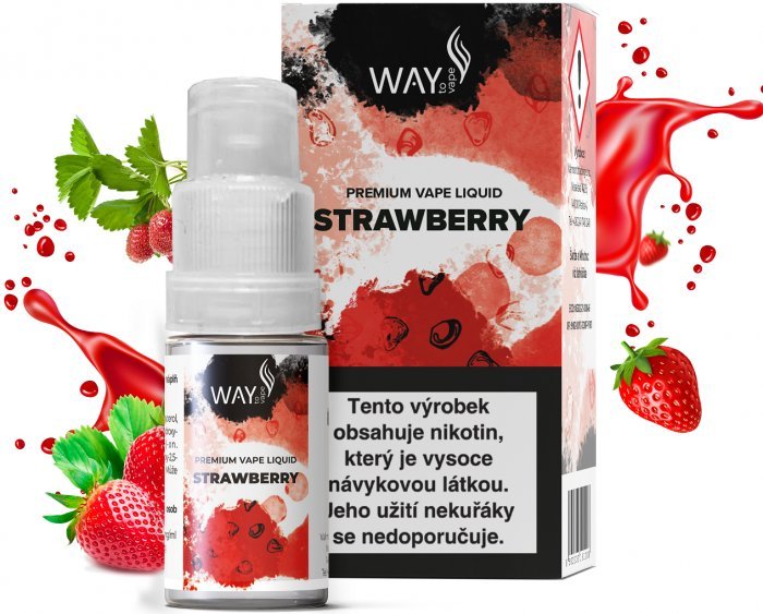 Ostatní Liquid WAY to Vape Strawberry 10ml-12mg