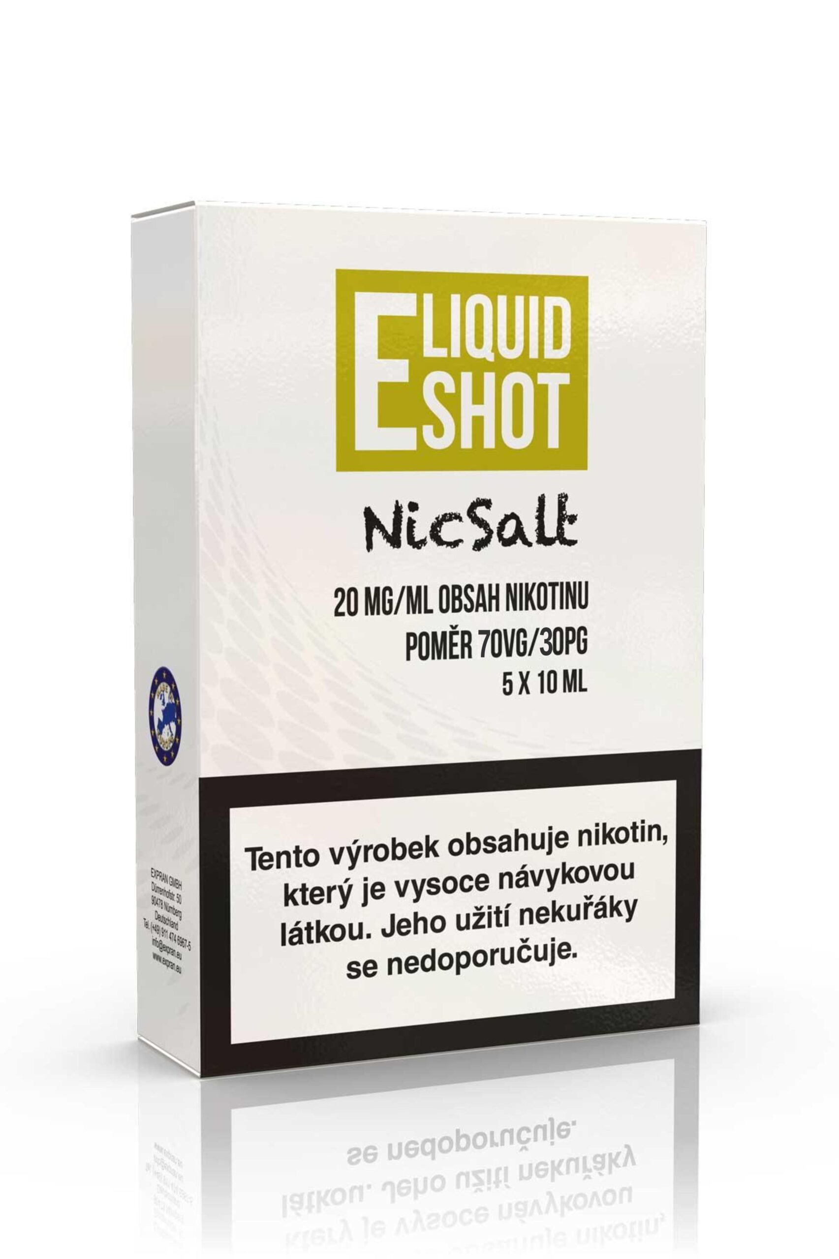 EXPRAN GmbH 5 pack E-Liquid Shot Booster NicSalt 30PG/70VG 5 x 10 ml 20 mg