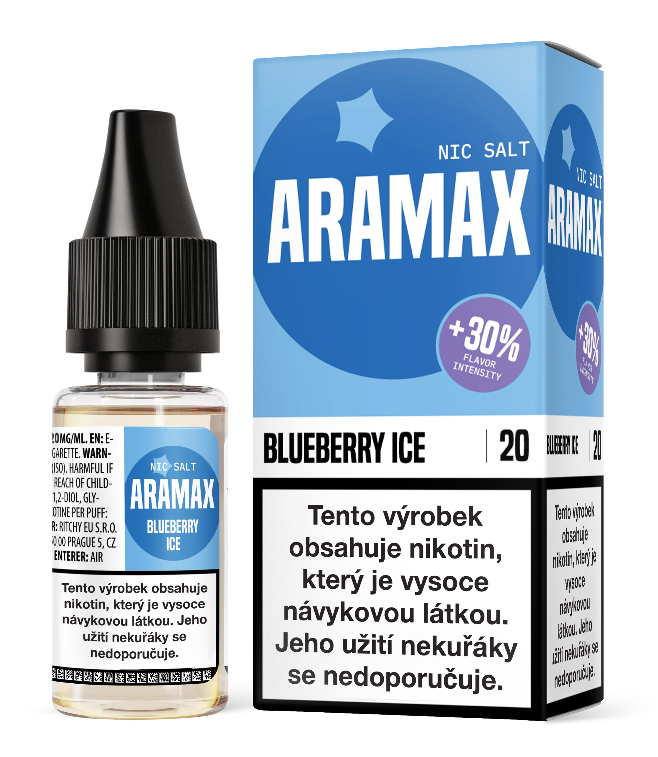 Liquid Aramax Nic Salt - Blueberry Ice 10ml