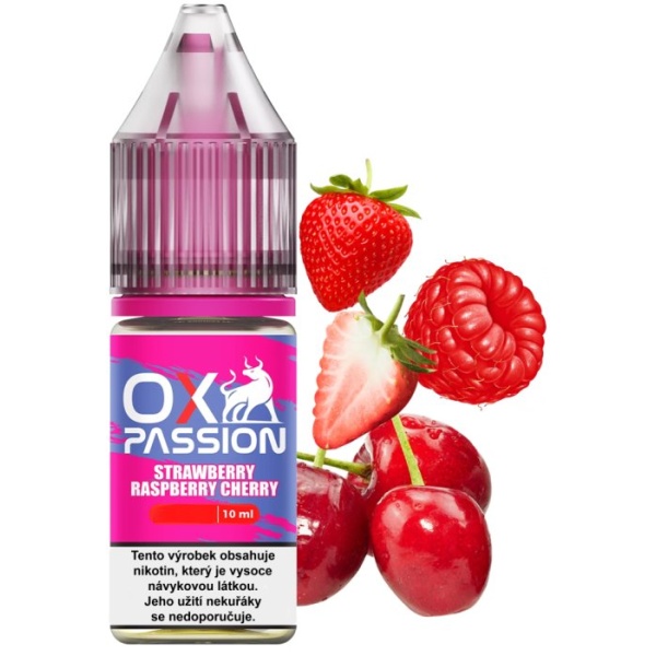 Liquid OXVA OX PASSION Salts Strawberry Raspberry Cherry 10ml - 20mg