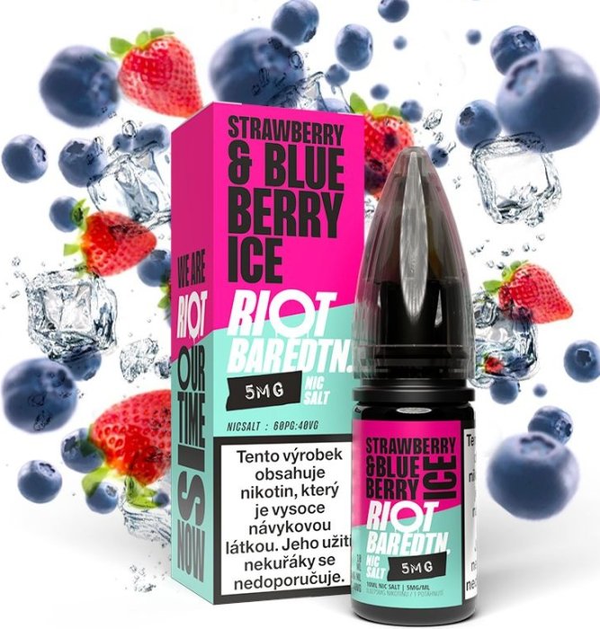 Ostatní Liquid Riot BAR EDTN Salt Strawberry Blueberry Ice (Ledová borůvka s jahodou) 10ml-10mg
