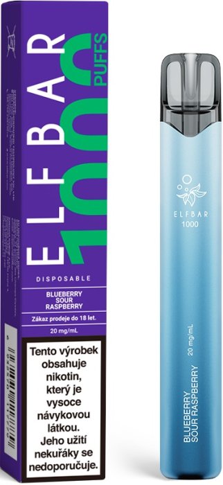Elf Bar 1000 e-cigareta 20mg Blueberry Sour Raspberry