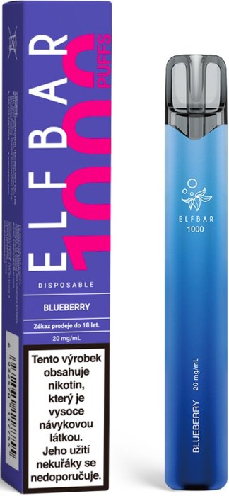 Elf Bar 1000 e-cigareta 20mg Blueberry