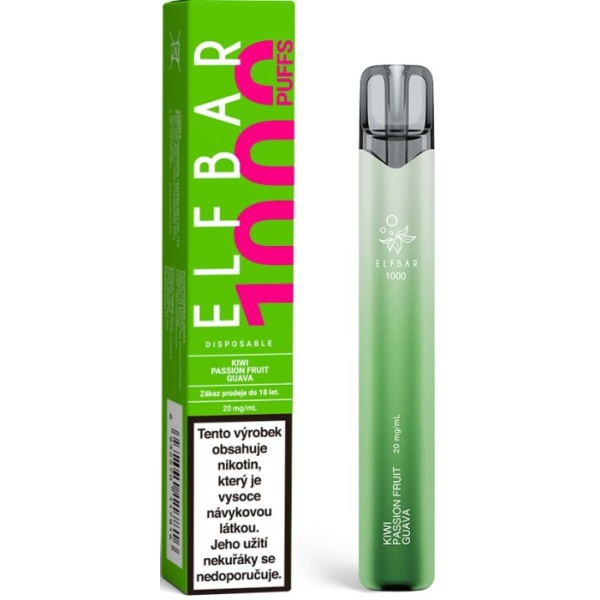 Elf Bar 1000 e-cigareta 20mg Kiwi Passion Fruit Guava