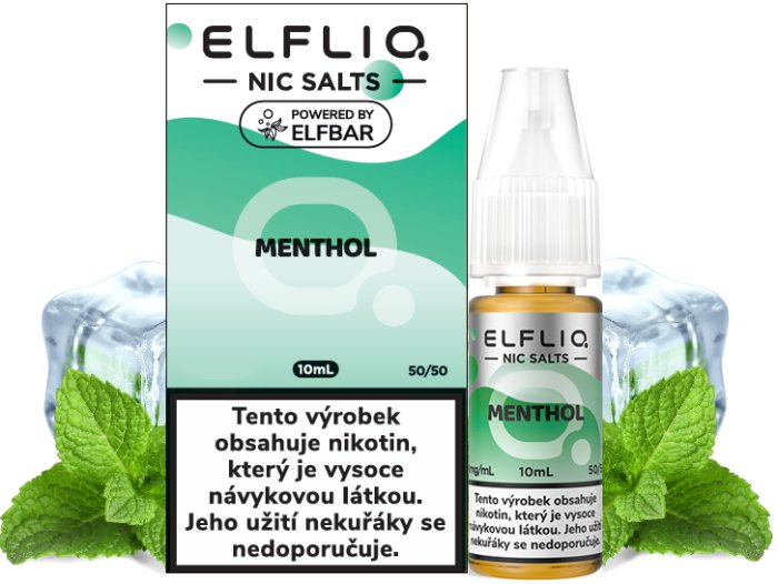 Elf Bar Liquid ELFLIQ Nic SALT Menthol 10ml - 20mg