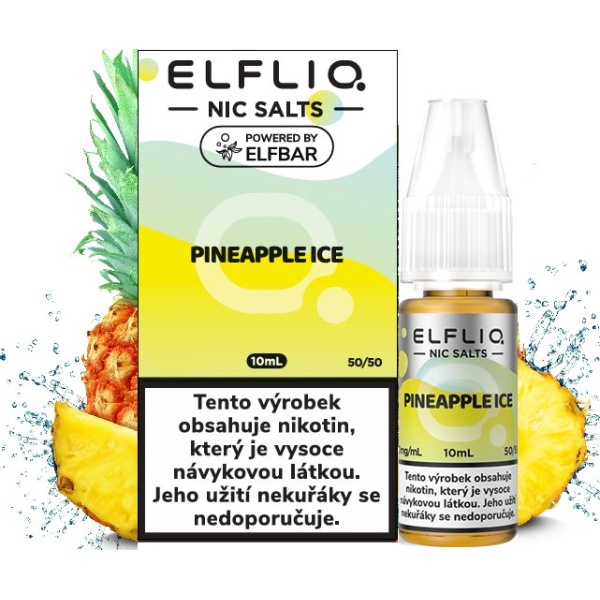 Elf Bar Liquid ELFLIQ Nic SALT Pineapple Ice 10ml - 10mg
