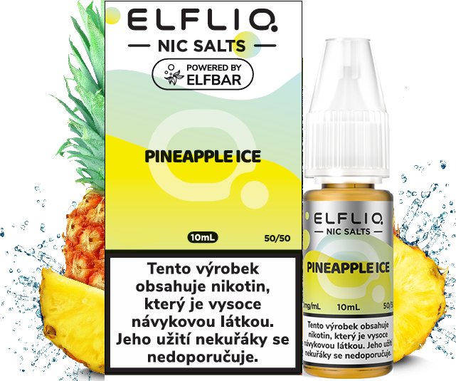 Elf Bar Liquid ELFLIQ Nic SALT Pineapple Ice 10ml - 20mg