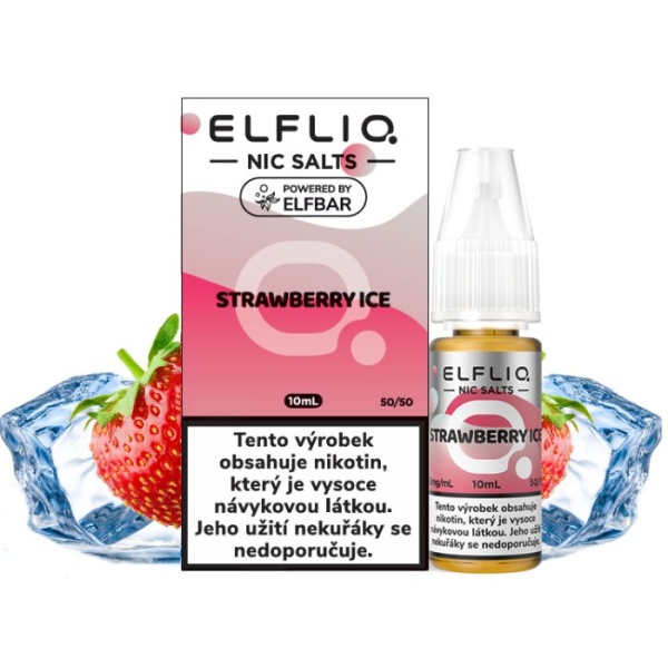 Elf Bar Liquid ELFLIQ Nic SALT Strawberry Ice 10ml - 10mg
