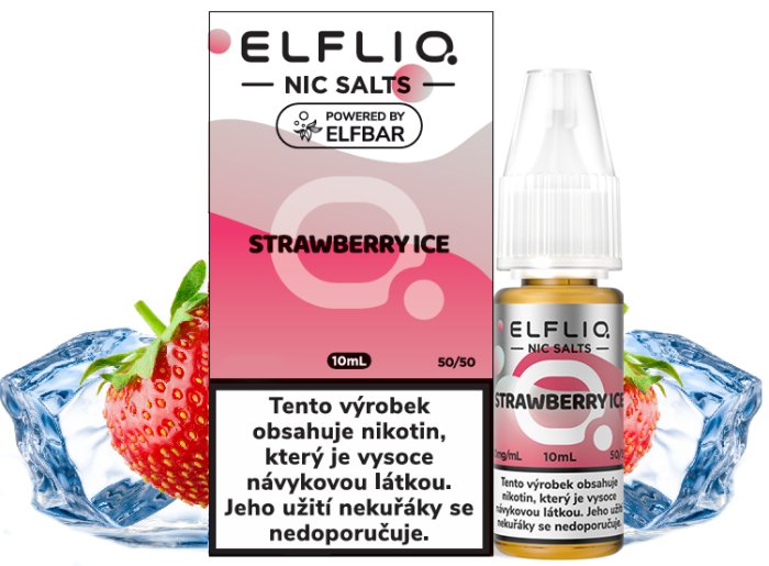 Elf Bar Liquid ELFLIQ Nic SALT Strawberry Ice 10ml - 10mg