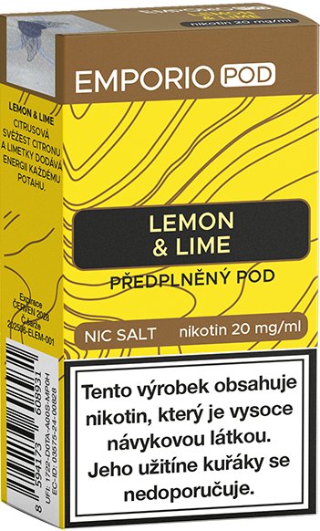 EMPORIO POD cartridge Lemon & Lime 20mg 1Pack