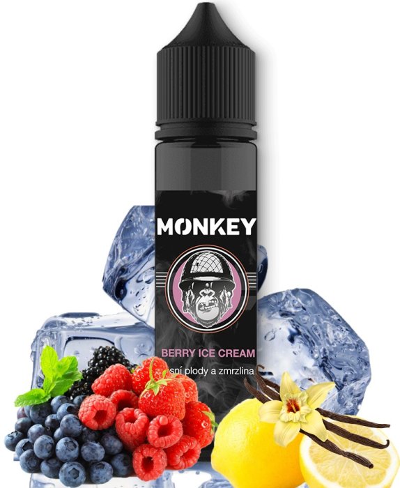Příchuť MONKEY liquid Shake and Vape Berry Ice Cream 10ml