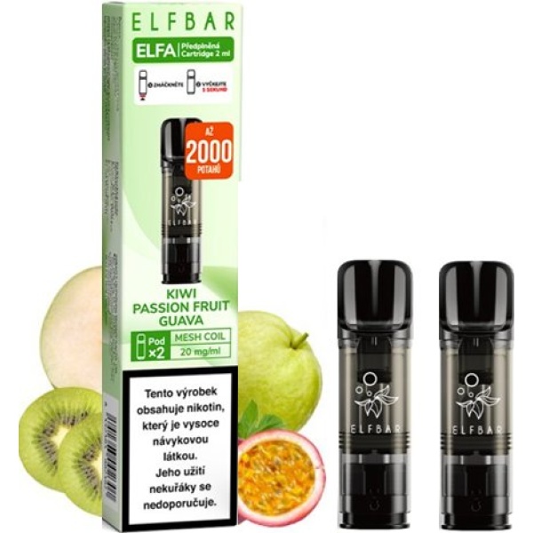 Elf Bar ELFA Pods cartridge 2Pack Kiwi Passion Fruit Guava 20mg