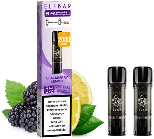 Elf Bar ELFA Pods cartridge 2Pack Blackberry Lemon 20mg 2Pack