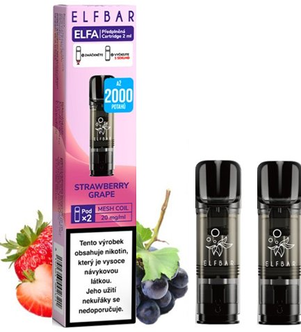 Elf Bar ELFA Pods cartridge 2Pack Strawberry Grape 20mg