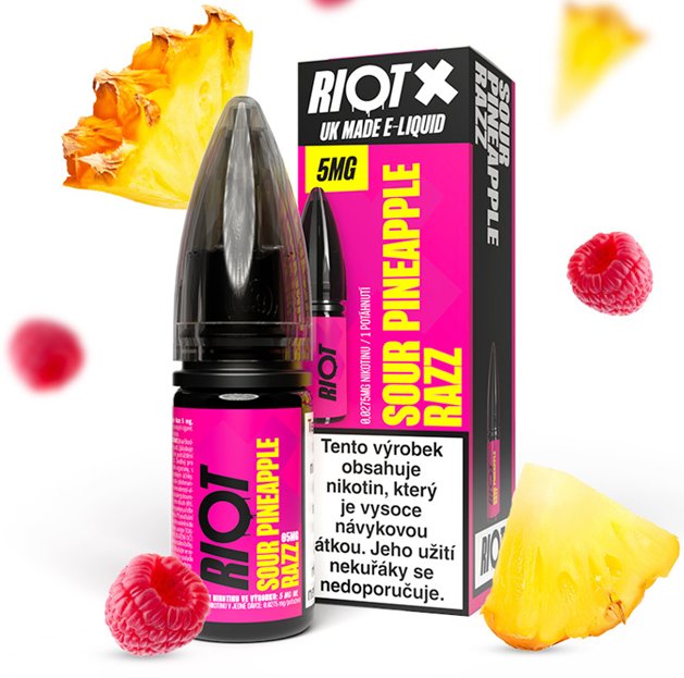 Riot Labs Liquid RIOT X Salt Sour Pineapple Razz (Ananas a nakyslá malina) 10ml-10mg