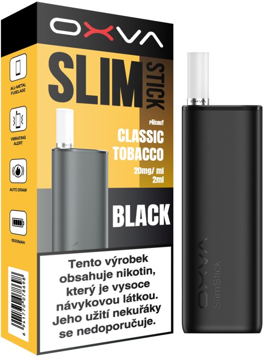 OXVA SLIMSTICK e-cigareta 1500mAh Classic Tobacco 20mg Black color
