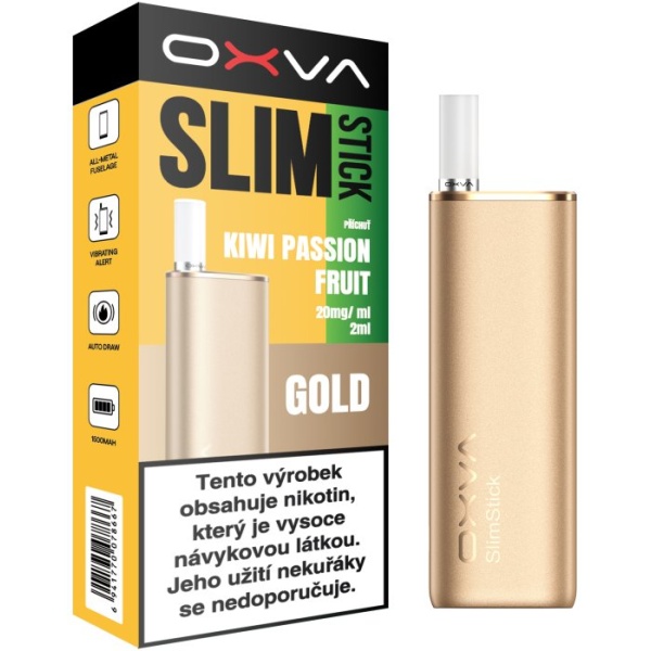 OXVA SLIMSTICK e-cigareta 1500mAh Kiwi Passion Fruit 20mg Gold color