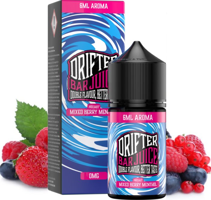 Ostatní Příchuť Drifter Bar Juice S&V 6ml Mixed Berry Menthol