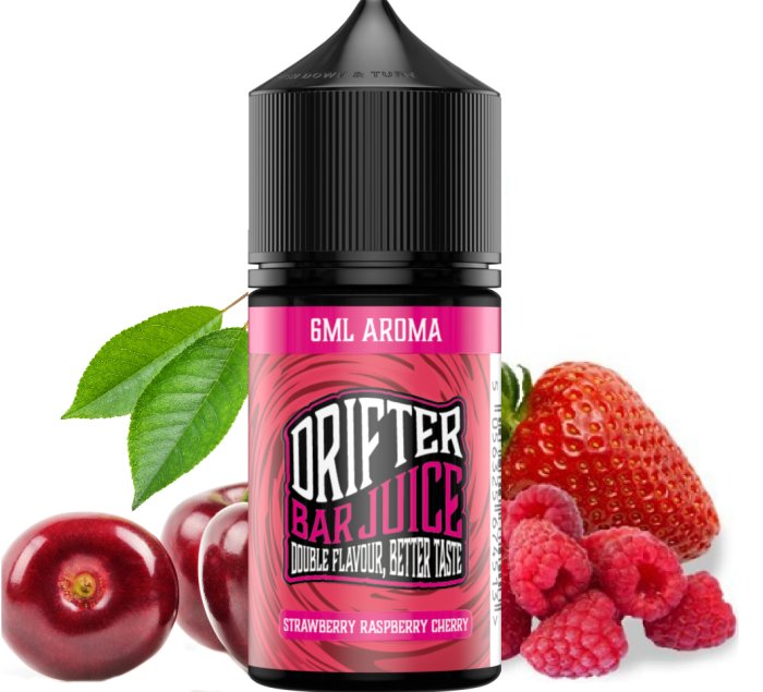 Ostatní Příchuť Drifter Bar Juice S&V 6ml Strawberry Raspberry Cherry