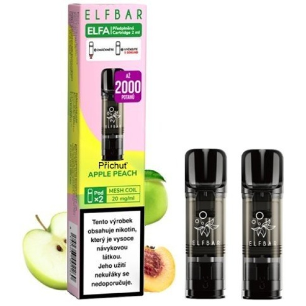 Elf Bar ELFA Pods cartridge 2Pack Apple Peach 20mg