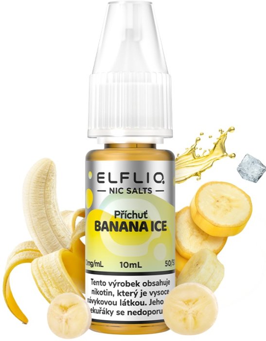 Elf Bar Liquid ELFLIQ Nic SALT Banana Ice 10ml - 10mg