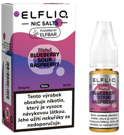 Elf Bar Liquid ELFLIQ Nic SALT Blueberry Sour Raspberry 10ml - 10mg
