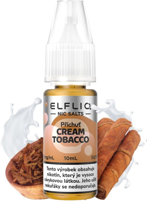 Elf Bar Liquid ELFLIQ Nic SALT Cream Tobacco 10ml - 20mg