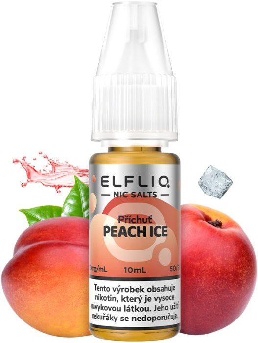 Elf Bar Liquid ELFLIQ Nic SALT Peach Ice 10ml - 20mg