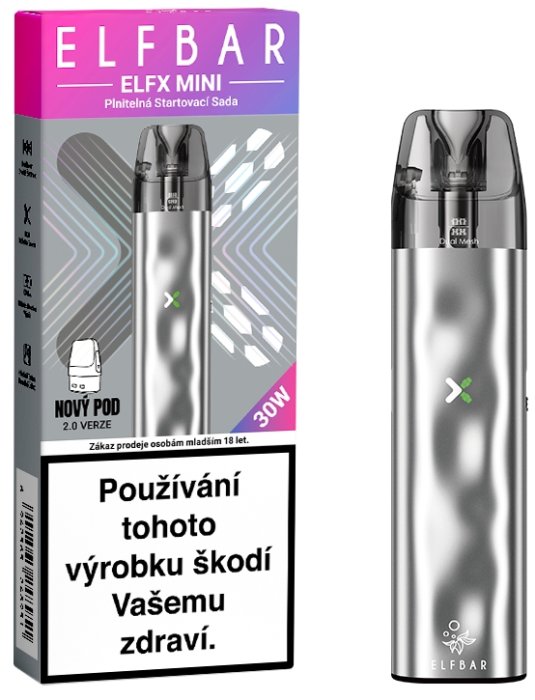 Elf Bar ELFX Mini e-cigareta 1000mAh Silver