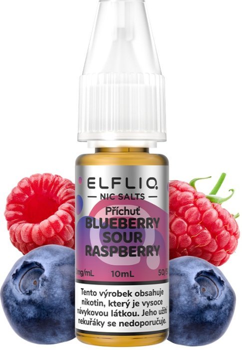 Elf Bar Liquid ELFLIQ Nic SALT Blueberry Sour Raspberry 10ml - 10mg