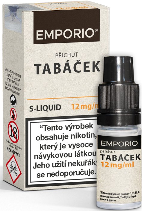 Liquid EMPORIO SALT Tobacco (Tabáček) 10ml - 12mg