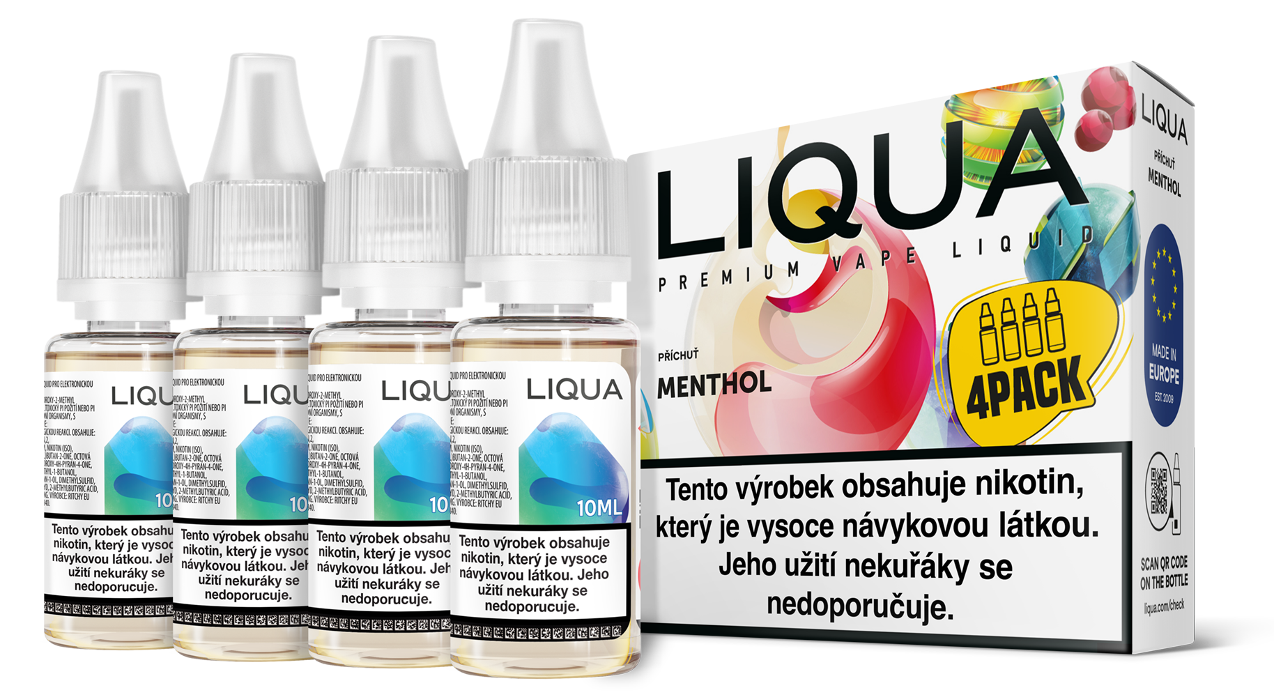 Menthol 4x10ml - Liquid LIQUA Elements 4Pack - 6 mg