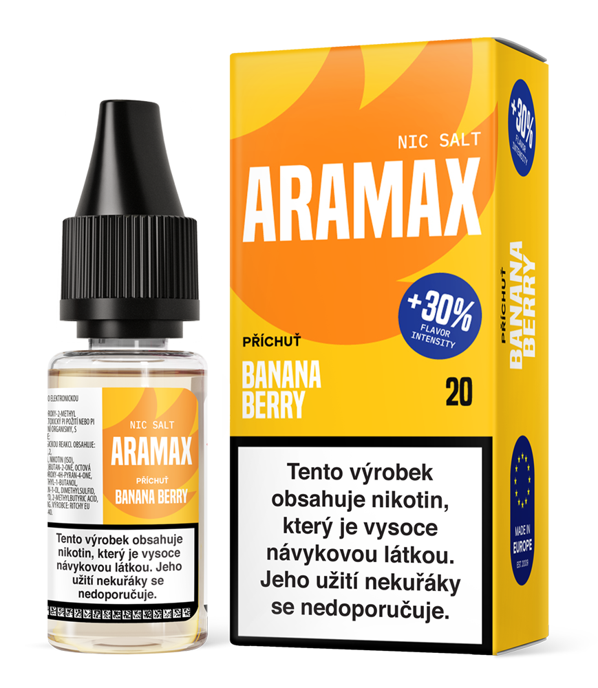 Liquid Aramax Nic Salt - Banana Berry 10ml