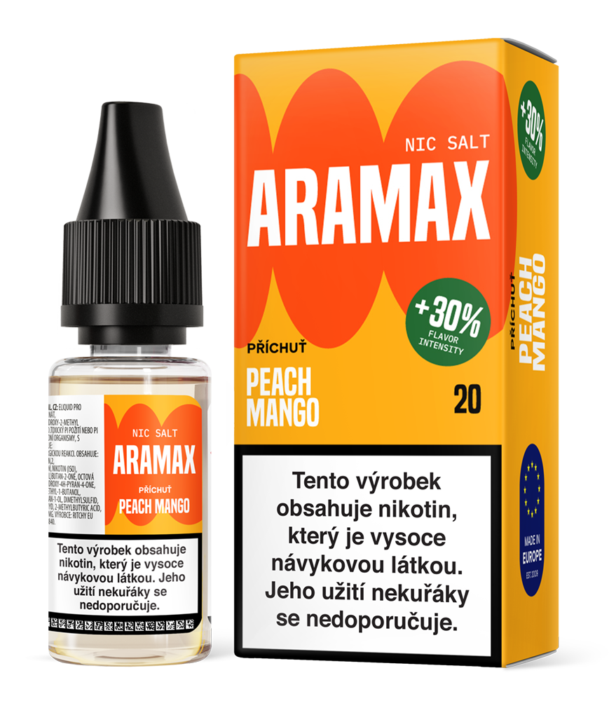 Liquid Aramax Nic Salt - Peach Mango 10ml