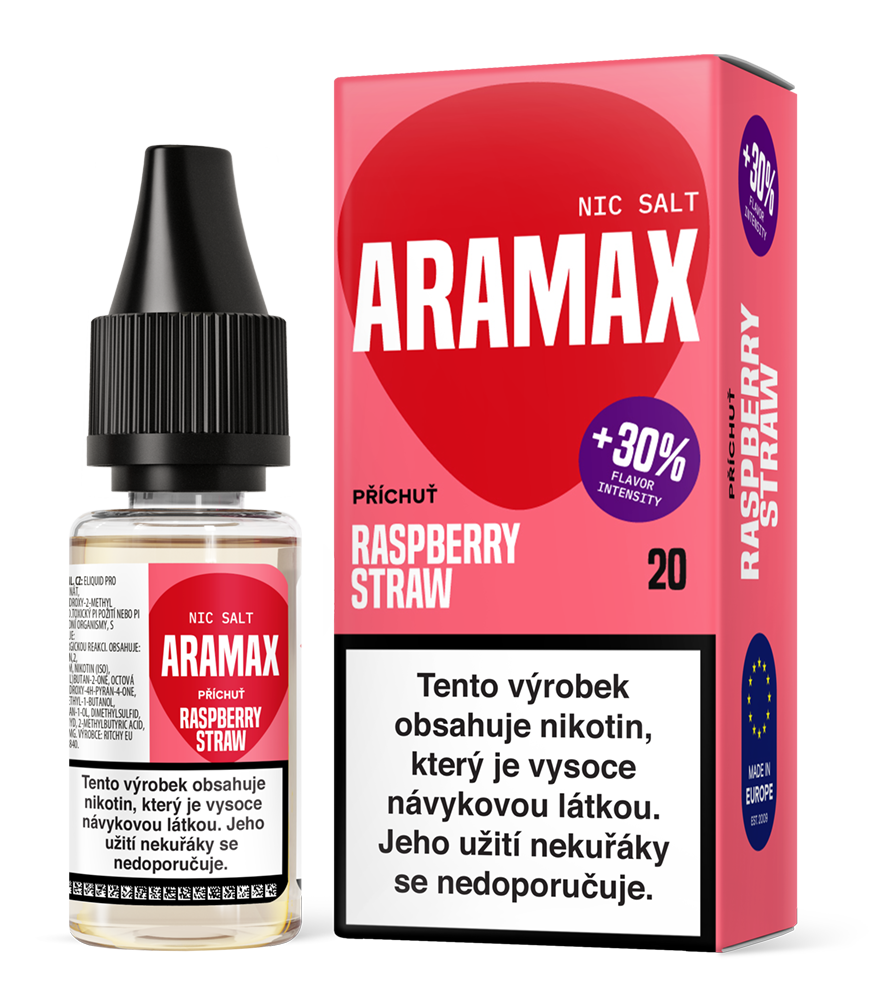 Liquid Aramax Nic Salt - Raspberry Straw 10ml